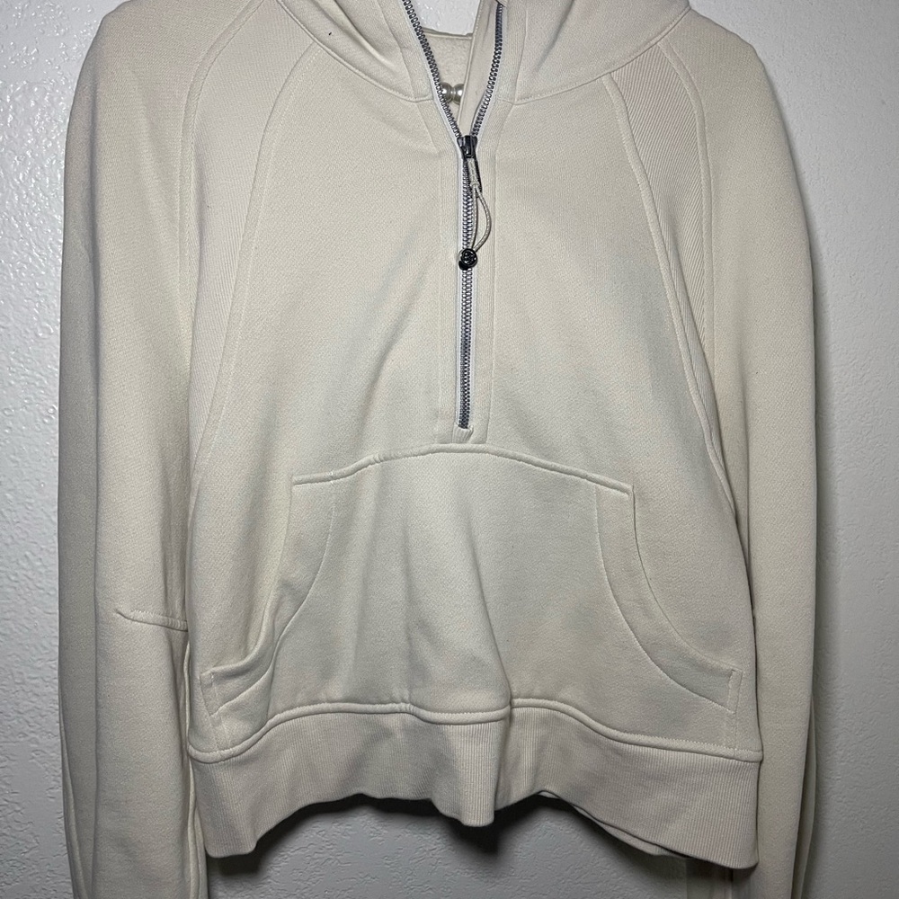 lululemon athletica Off-White Half-Zip Sweater